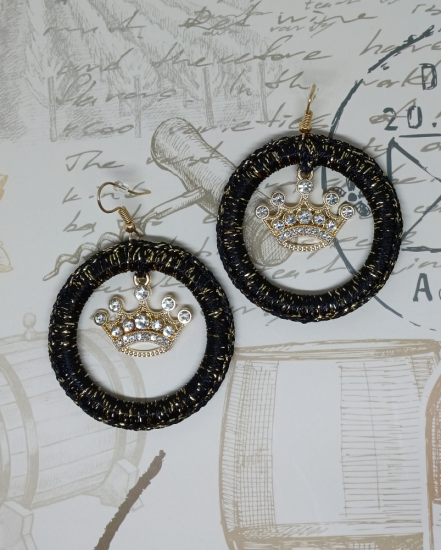 Háčkované  dizajnové náušnice "Galéria dizajnu"